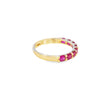 Churumbela en oro amarillo de 14K con rubís de 1.17 ct