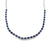 Gargantilla en oro blanco de 14K con diamantes de 0.48 ct y zafiros de 13.26 ct