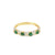 Churumbela en oro amarillo de 14K con diamantes de 0.29 ct y esmeralda de 0.46 ct