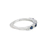 Churumbela en oro blanco de 14K con diamantes de 0.29 ct y zafiros de 0.46 ct