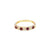 Churumbela en oro amarillo de 14K con diamantes de 0.29 ct y rubís de 0.46 ct
