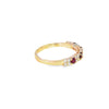 Churumbela en oro amarillo de 14K con diamantes de 0.29 ct y rubís de 0.46 ct