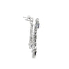 Aretes en oro blanco de 14K con diamantes de 2.14 ct y zafiro de 4.35 ct