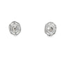 Aretes en oro blanco de 14K con diamantes de 1.20 ct y zafiro de 1.65 ct