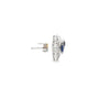 Aretes en oro blanco de 14K con diamantes de 1.20 ct y zafiro de 1.65 ct