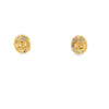 Aretes en oro amarillo de 14K con diamantes de 1.16 ct y esmeralda de 1.58 ct