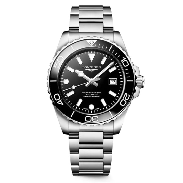 Reloj Longines HydroConquest de acero automático de 42 mm en negro