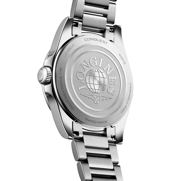 Reloj Longines Conquest de acero cuarzo de 34 mm en lavanda