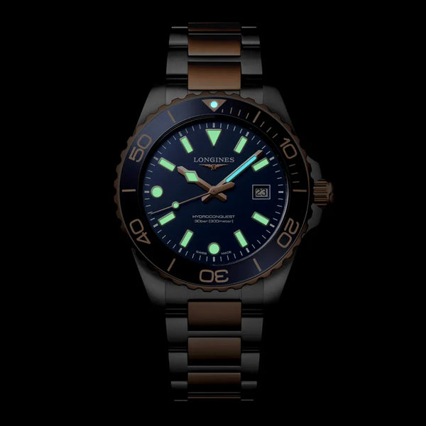Reloj Longines HydroConquest bicolor cuarzo de 42 mm en azul