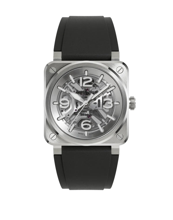Reloj Bell & Ross BR 03-92 de acero automático de 41 mm en esqueleto