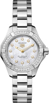 Reloj TAG Heuer Aquaracer de acero cuarzo de 28 mm con brillantes