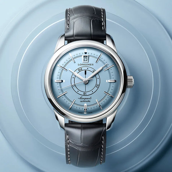 Reloj Longines Conquest Acero Automático 38MM Azul Piel