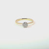Anillo Solitario en Oro Amarillo de 14K con Brillante de 0.19 ct, calidad H VS1.