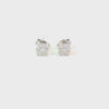 Broquel Brillante en 14K en Oro Blanco con 0.32CT en Diamantes