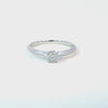 Anillo Solitario en Oro Blanco de 14K con Brillante de 0.17 ct, calidad HSI.