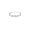 Churumbela en oro blanco de 14K con diamantes de 0.16 ct, elegancia delicada