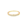Churumbela de oro amarillo de 14K con diamantes de 0.16 ct, estilo delicado
