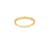 Churumbela de oro amarillo de 14K con diamantes de 0.16 ct, estilo delicado