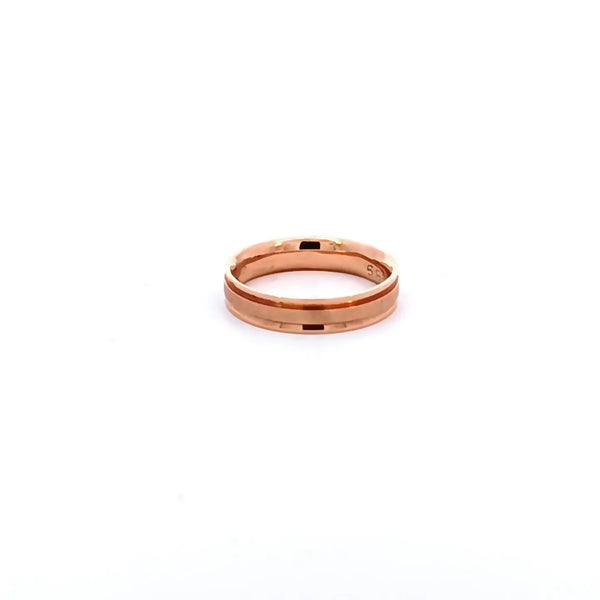 Argolla de Matrimonio en Oro Rosa de 14K