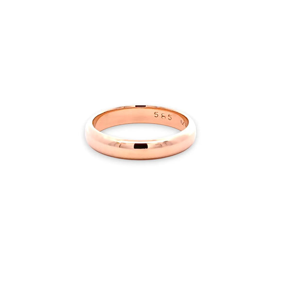 Argolla de Matrimonio en Oro Rosa de 14K