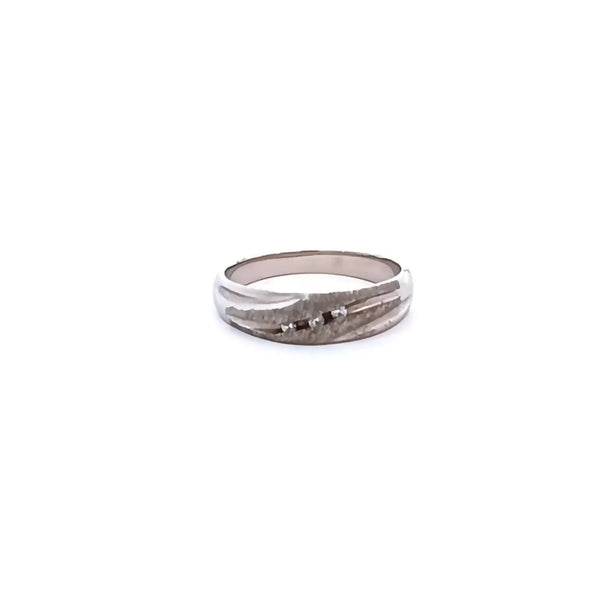 Argolla de Matrimonio en Oro Blanco de 14K