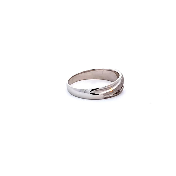 Argolla de Matrimonio en Oro Blanco de 14K