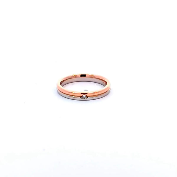 Argolla de Matrimonio Bicolor de 14K