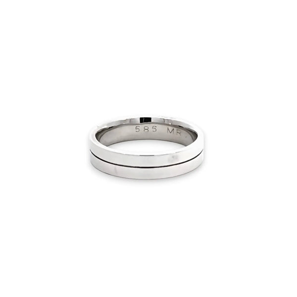 Argolla de Matrimonio en Oro Blanco de 14K