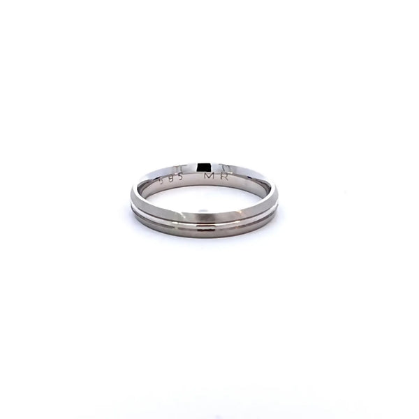 Argolla de Matrimonio en Oro Blanco de 14K