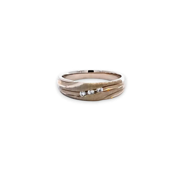 Argolla de Matrimonio en Oro Blanco de 14K