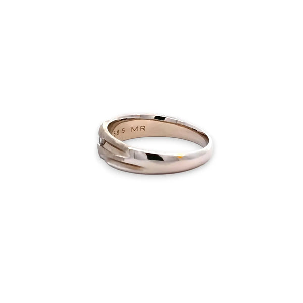 Argolla de Matrimonio en Oro Blanco de 14K
