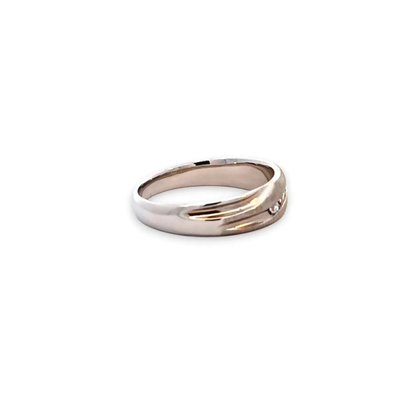 Argolla de Matrimonio en Oro Blanco de 14K