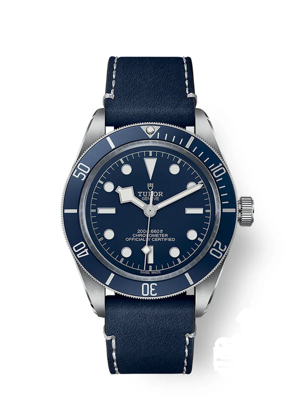 Reloj Tudor Black Bay Automático de 39 mm en Acero Inoxidable con Correa de Piel Azul