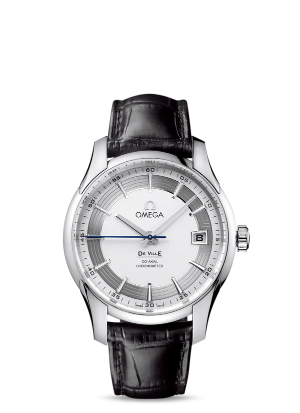 Reloj Omega Hour Vision Acero Automático Piel Plata