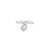 Anillo Solitario en 14k en Oro Blanco con 0.15 CT en Diamantes