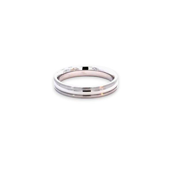 Argolla de Matrimonio en Oro Blanco de 14K