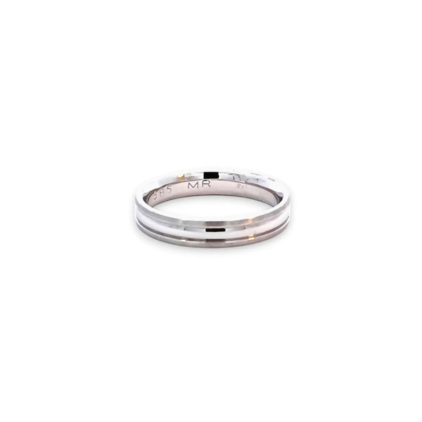 Argolla de Matrimonio en Oro Blanco de 14K