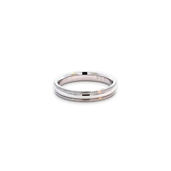 Argolla de Matrimonio en Oro Blanco de 14K