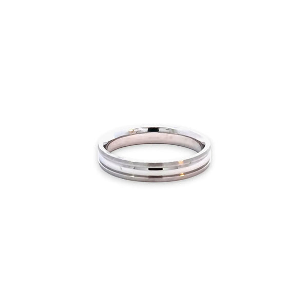 Argolla de Matrimonio en Oro Blanco de 14K