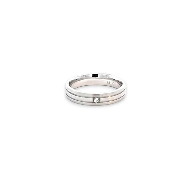 Argolla de Matrimonio en Oro Blanco de 14K