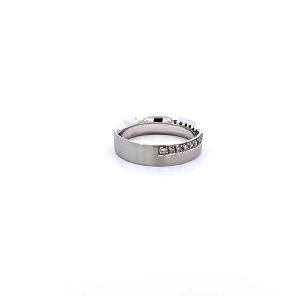 Argolla de Matrimonio en Oro Blanco de 14K