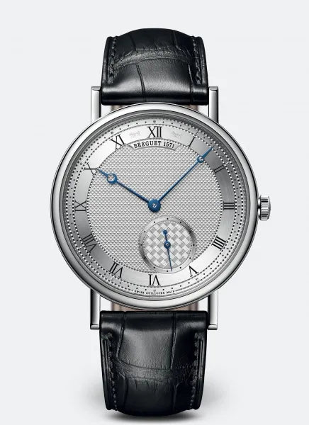 Reloj Breguet Classique de oro blanco automático de 40 mm con correa de piel