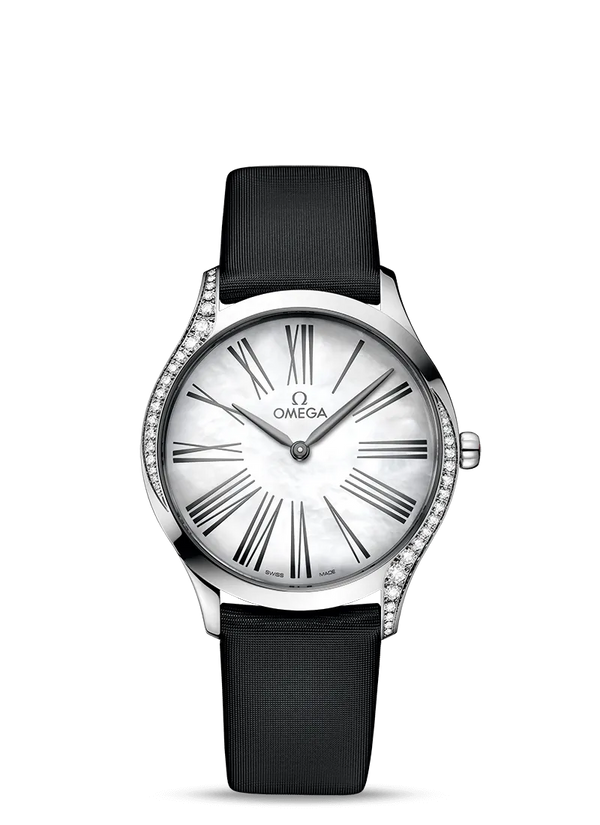 Reloj Omega Tressor Acero Cuarzo 36mm Brillantes Piel