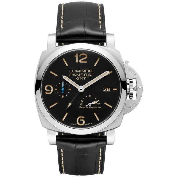 Reloj Panerai Luminor de acero automático de 44 mm GMT en negro