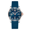 Reloj Longines Hydroconquest Bicolor Automático 41MM Correa de Caucho Azul