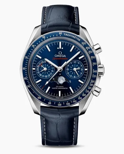 Reloj Omega Speedmaster Acero Automático 44mm Fase Lunar Azul