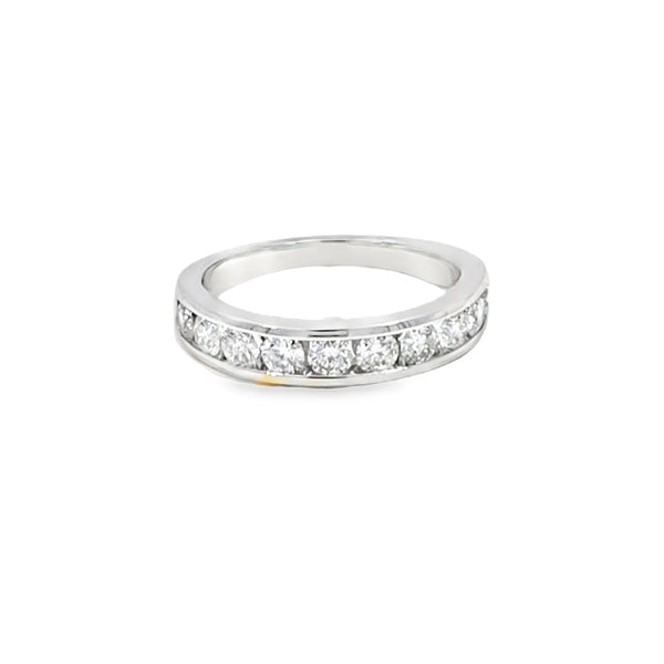 Churumbela de oro blanco de 14K con diamantes de 0.98 ct, estilo majestuoso