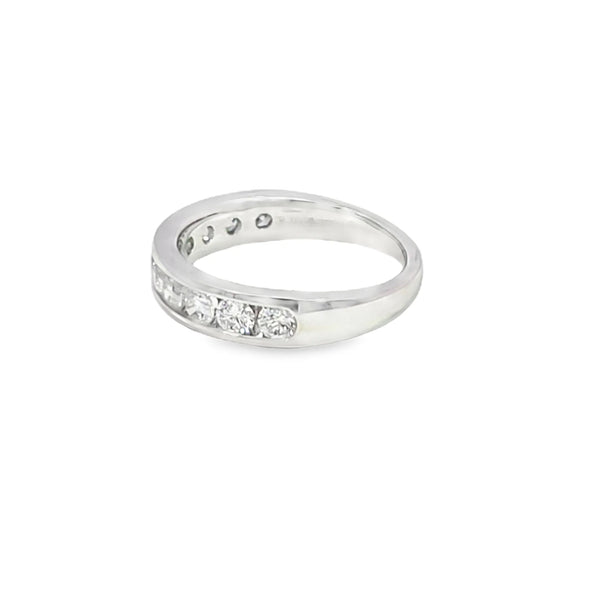 Churumbela de oro blanco de 14K con diamantes de 0.98 ct, estilo majestuoso