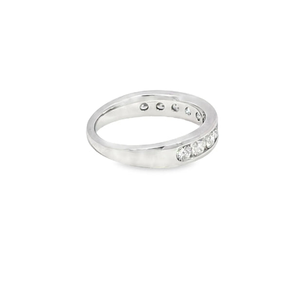 Churumbela de oro blanco de 14K con diamantes de 0.98 ct, estilo majestuoso