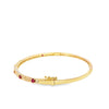 Brazalete en oro amarillo de 14K con diamante de 0.27CT y rubí de 0.48CT